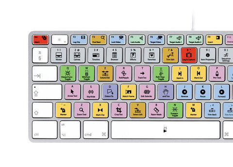 Apple Final Cut Pro Keyboard Stickers (Black Letters) | Mac | QWERTY UK, US.