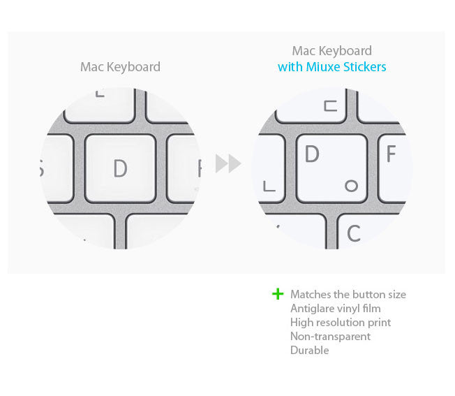 English Korean Keyboard Stickers | Mac.