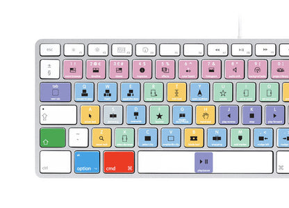 Apple Final Cut Pro X Keyboard Stickers (White Letters) | Mac | QWERTY UK, US.