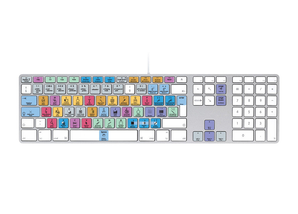 Adobe Illustrator Keyboard Stickers | Mac | QWERTY UK, US.