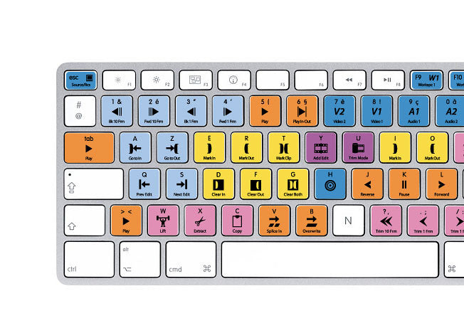 Avid Media Composer Keyboard Stickers | Mac | AZERTY Français.